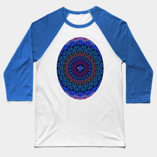 Turtle Kaleidoscope Egg Blue Baseball T-Shirt